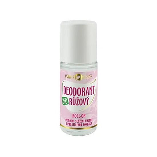 Purity Vision Bio Ružový deodorant roll-on 50 ml