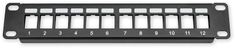 LAN-TEC PP-109 12P empty - 10" patch panel 1U, 12 pozic, neosazený