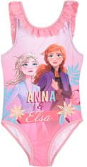 Sun City Dievčenské plavky Frozen 2 Ľadové kráľovstvo Anna a Elsa světle růžové Velikost: 104 (4 roky)