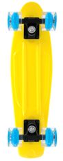 Spokey FISH Pennyboard so svietiacimi LED kolieskami, žltý