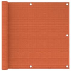 Vidaxl Balkónová markíza oranžová 90x500 cm HDPE