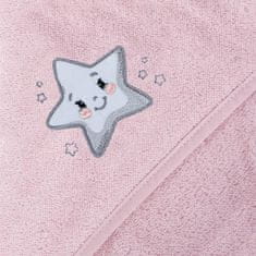 Ceba Baby Osuška s kapucňou Froté 100 x 100 Star Pink