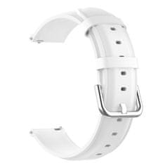 BStrap Leather Lux remienok na Huawei Watch 3 / 3 Pro, white