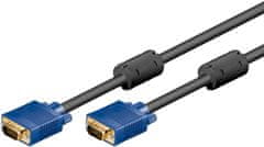 Goobay SVGA, Full HD kábel, pozlátené kontakty, 1.8 m, modro-čierny, VGA-M (15-pin) > VGA-M (15-pin); 93368