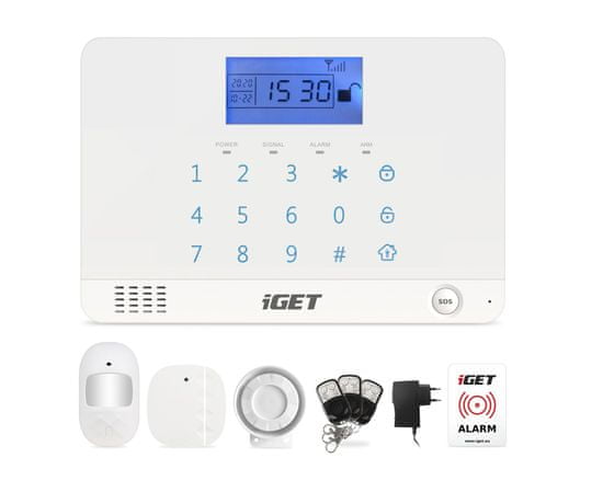 iGET SECURITY M3B - Domový GSM zabezpečovací systém, set, CZ aplikácia iGET ALARM
