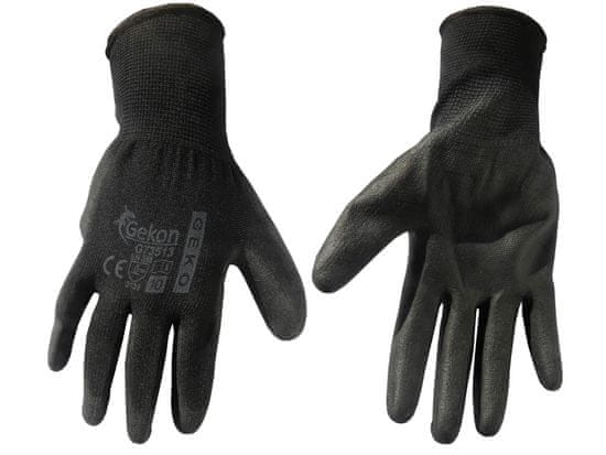 GEKO Pracovné rukavice PU 10“ Black