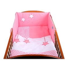 BELISIMA 5-dielne posteľné obliečky Hviezdička 100/135 ružové