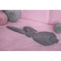 BELISIMA 3-dielne posteľné obliečky Králíček 100/135 ružovo-šedé