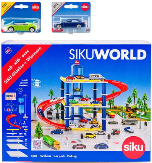 SIKU World Garáž s 2 autami