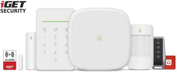 Bezpečnostný GSM systém iGET SECURITY M5-4G Premium, alarm, detektor pohybu, ochrana okien a dverí, riadiaca jednotka, siréna, diaľkové ovládanie, aplikácie, Wi-Fi 4G LTE pripojenie neobmedzený počet príslušenstva pohybový senzor bezdrôtová klávesnica bezpečná domácnosť múdra domácnosť zabezpečenie domácnosti smart domácnosť