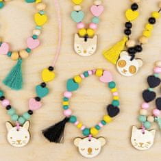 Petit collage Kreatívny kufrík Drevené šperky so zvieratkami