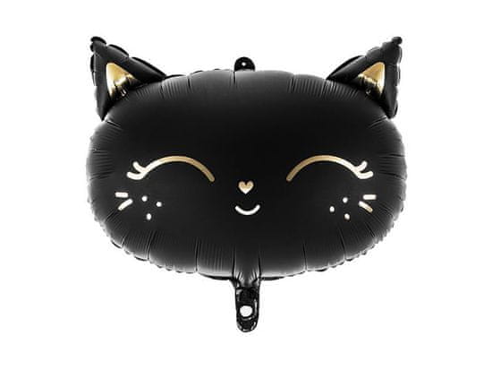 Balónik fóliový čierna Mačička - 48 cm