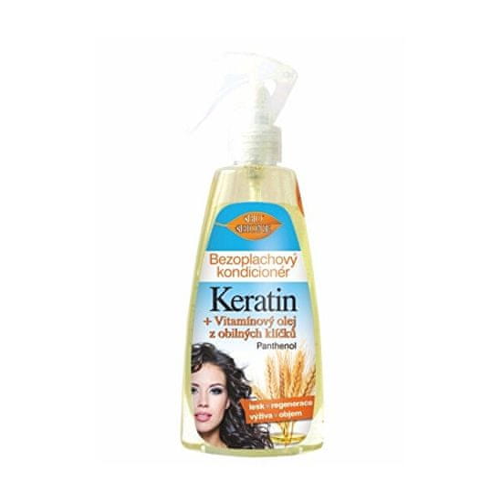 Bione Cosmetics Bezoplachový kondicionér Keratin + Vitamínový olej z obilných klíčků 260 ml