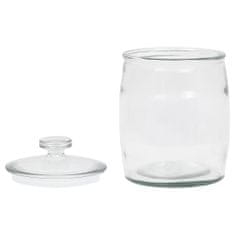 Vidaxl Skladovacie sklenené poháre s viečkami 2 ks 2000 ml