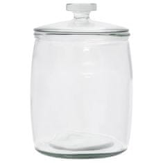 Vidaxl Skladovacie sklenené poháre s viečkami 2 ks 8000 ml