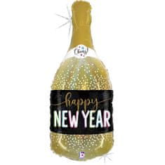 Grabo Fóliový balón supershape Champagne Happy New Year 91cm
