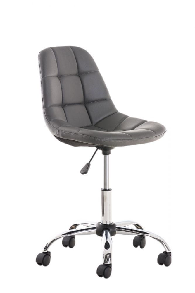 BHM Germany Kancelárska stolička Emil, syntetická koža, šedá
