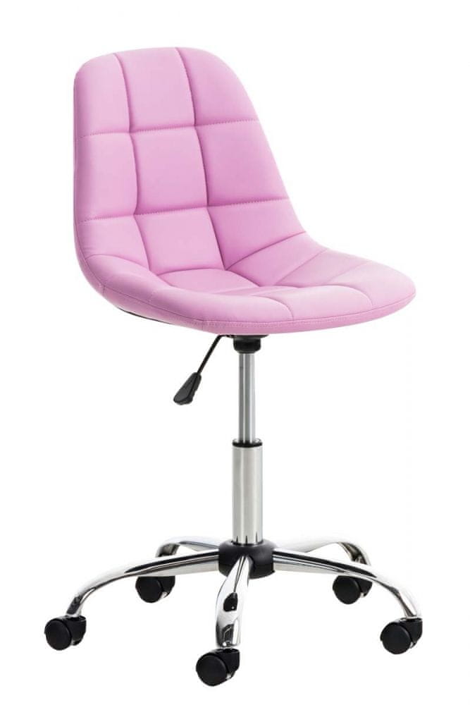 BHM Germany Kancelárska stolička Emil, syntetická koža, ružová