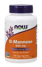 NOW Foods D-Manóza, 500 mg, 120 rastlinných kapsúl