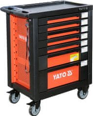 YATO  Skrinka dielenská pojazdná s náradím (211ks) 7 zásuviek