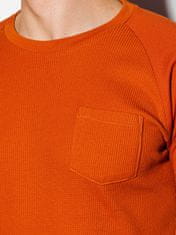 OMBRE Pánske basic tričko Henshaw tehlovo červená m