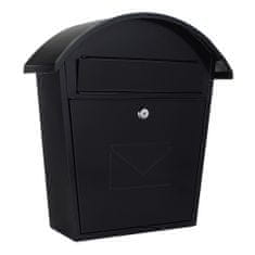 Rottner Jesolo poštová schránka čierna | Cylindrický zámok | 36 x 38 x 13.5 cm