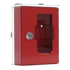 Rottner NS1 núdzová schránka na kľúč červená | Cylindrický zámok | 12 x 15 x 3.8 cm