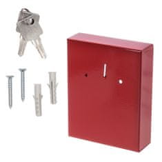 Rottner NS1 núdzová schránka na kľúč červená | Cylindrický zámok | 12 x 15 x 3.8 cm