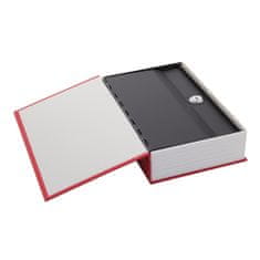 Rottner BookCase úschovná kazeta červená | Cylindrický zámok | 15.5 x 24 x 5.5 cm