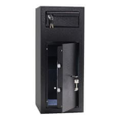 Rottner Cashmatic 1 nábytkový sejf s vhadzovacím mechanizmom čierny | Trezorový zámok na kľúč | 25 x 60 x 26 cm