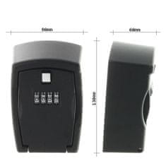 Rottner Key Protect box na kľúče čierna | Mechanický kombinačný zámok | 9 x 13 x 6 cm