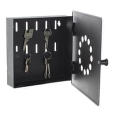 Key Point 10 skrinka na kľúče čierna | Magnetický uzáver | 22 x 22 x 5 cm