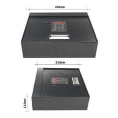 Rottner Coverchest 1 nábytkový elektronický sejf antracit | Elektronický zámok | 40 x 11 x 35 cm
