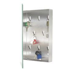 KeyGlass skrinka na kľúče biela | Magnetický uzáver | 20 x 30 x 4 cm