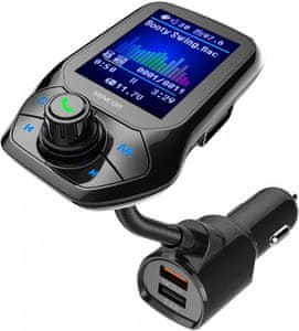 moderný prenosný Bluetooth modulátor do auta sencor SWM 5858 aux in usb port ekvalizér handsfree funkcia nabíjania