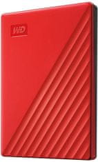 Western Digital WD My Passport - 4TB (WDBPKJ0040BRD-WESN), červená