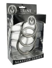 Master Series Erekčné kovové krúžky Master Series Trine Steel Ring Collection