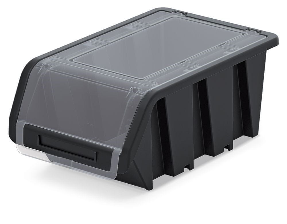 WEBHIDDENBRAND Plastový úložný box uzatvárateľný TRUCK PLUS 155x100x70 čierny 