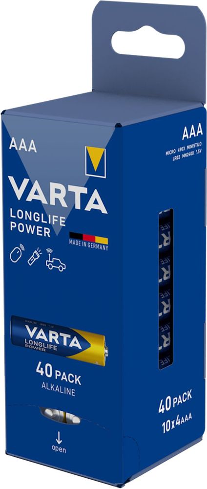 VARTA Batérie Longlife Power AAA Storagebox Foil 4 × 10 4903121154