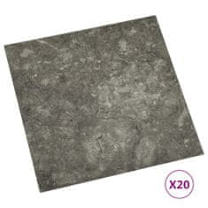 Vidaxl Samolepiace podlahové dosky 20 ks PVC 1,86 m2 sivé