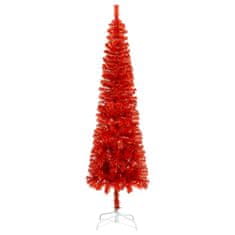 Vidaxl Úzky vianočný stromček červený 210 cm