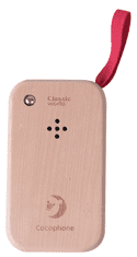 Teddies Telefón Mobil drevo 11cm na batérie so zvukom