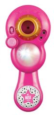 Teddies Mikrofón karaoke ružový na batérie
