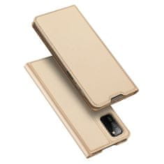 Dux Ducis Skin Pro knižkové kožené puzdro na Samsung Galaxy A03s, zlaté
