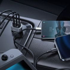 Joyroom Fast Car Charger autonabíjačka 3x USB QC 4.5A 38W, čierna