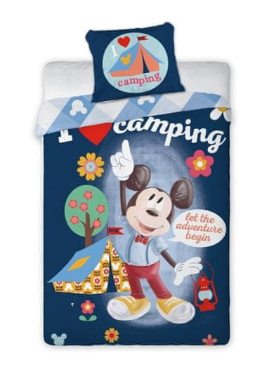 FARO Textil Obliečky Mickey camping Bavlna, 140/200, 70/90 cm