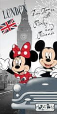 Jerry Fabrics Osuška, Mickey a Minnie v Londýne, 140 x 70 cm