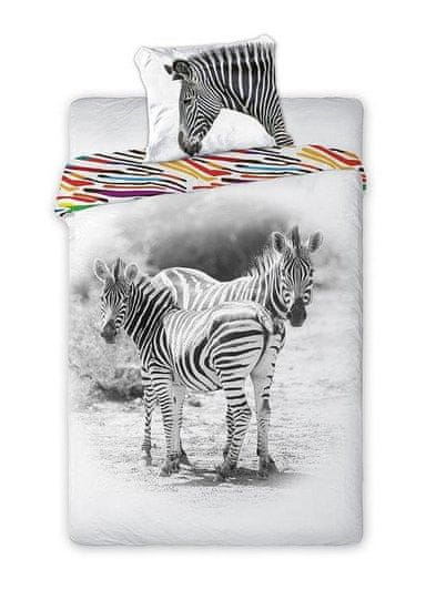 FARO Textil Bavlnená posteľná bielizeň Wild Zebra 160x200 cm