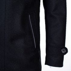 Zapana Pánsky vlnený kabát s prímesou kašmíru Octave čierny L