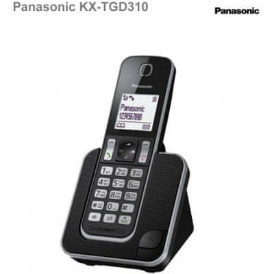 PANASONIC KX-TGD310FXB telefón bezdrôtový na pevnú linku